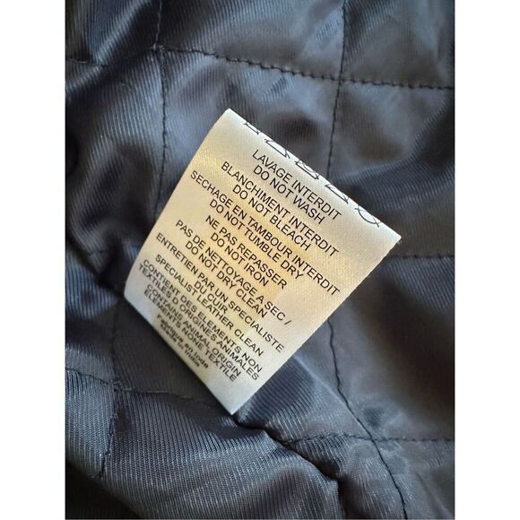 Claudie Pierlot leather bomber jacket w/ faux fur collar 40 L - Picture 5 of 9